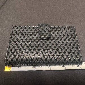 Star Embossed Black Vinyl Wallet – Retro, Pin-up